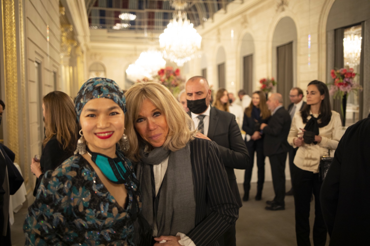 Sophie Zhang, Brigitte Macron (photo G.K. Galabov)