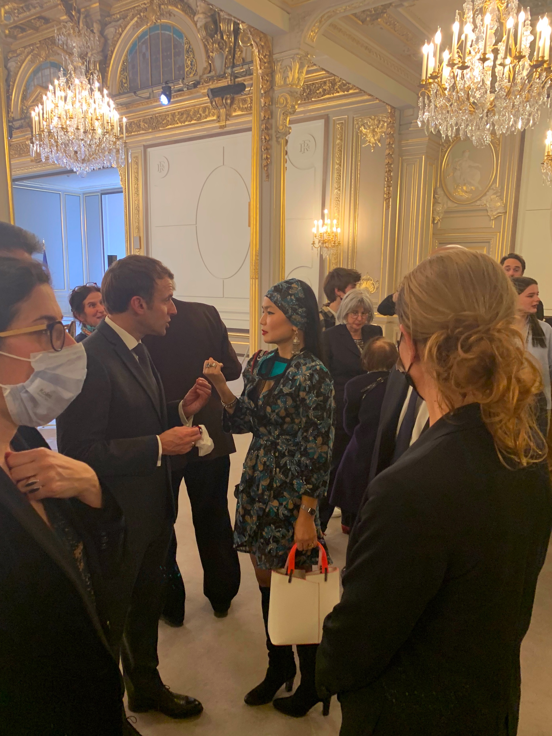 Emmanuel Macron et Sophie Zhang