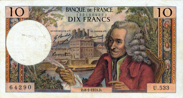 Voltaire 10 francs