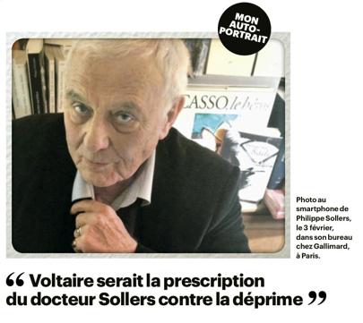 Philippe Sollers, photo au smartphone