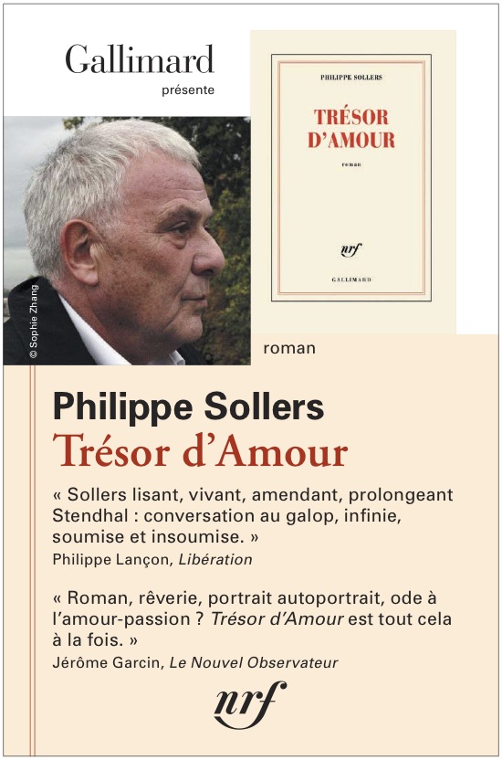 Philippe Sollers Trésor d'Amour, photo Sophie Zhang © Gallimard
